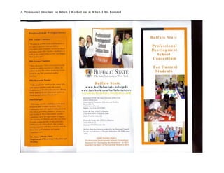 A Professional Brochure on Which I Worked and in Which I Am Featured
 