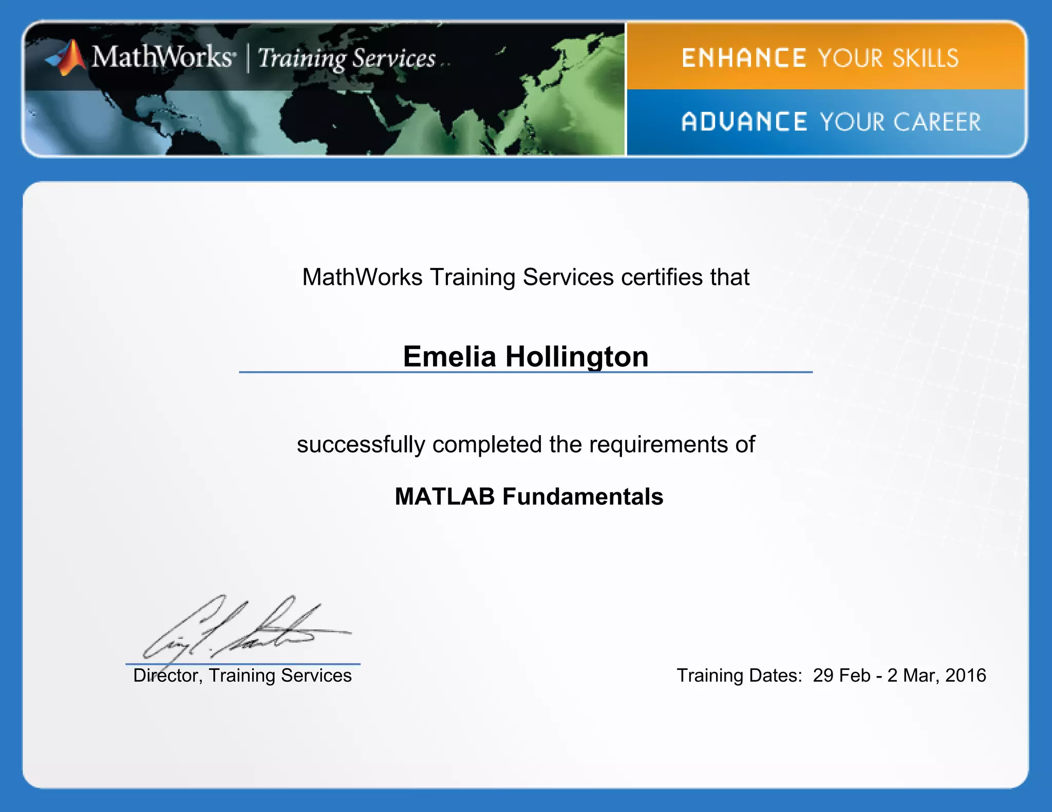 MATLAB Fundamentals Certificate | PPT