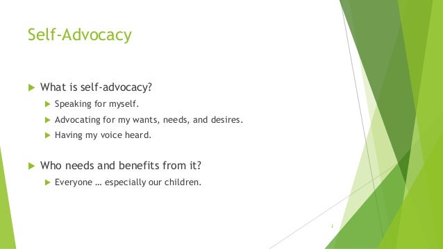 Self Advocacy Skills 11 15 14