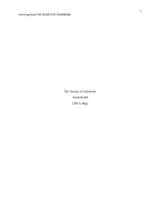 THE SECRETS OF TEAMWORK | DOCX