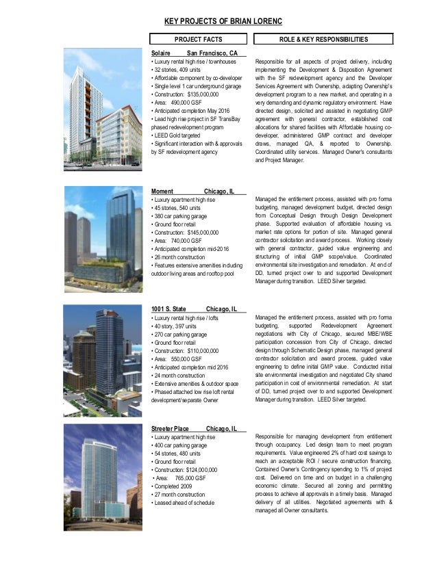Key Projects Summary