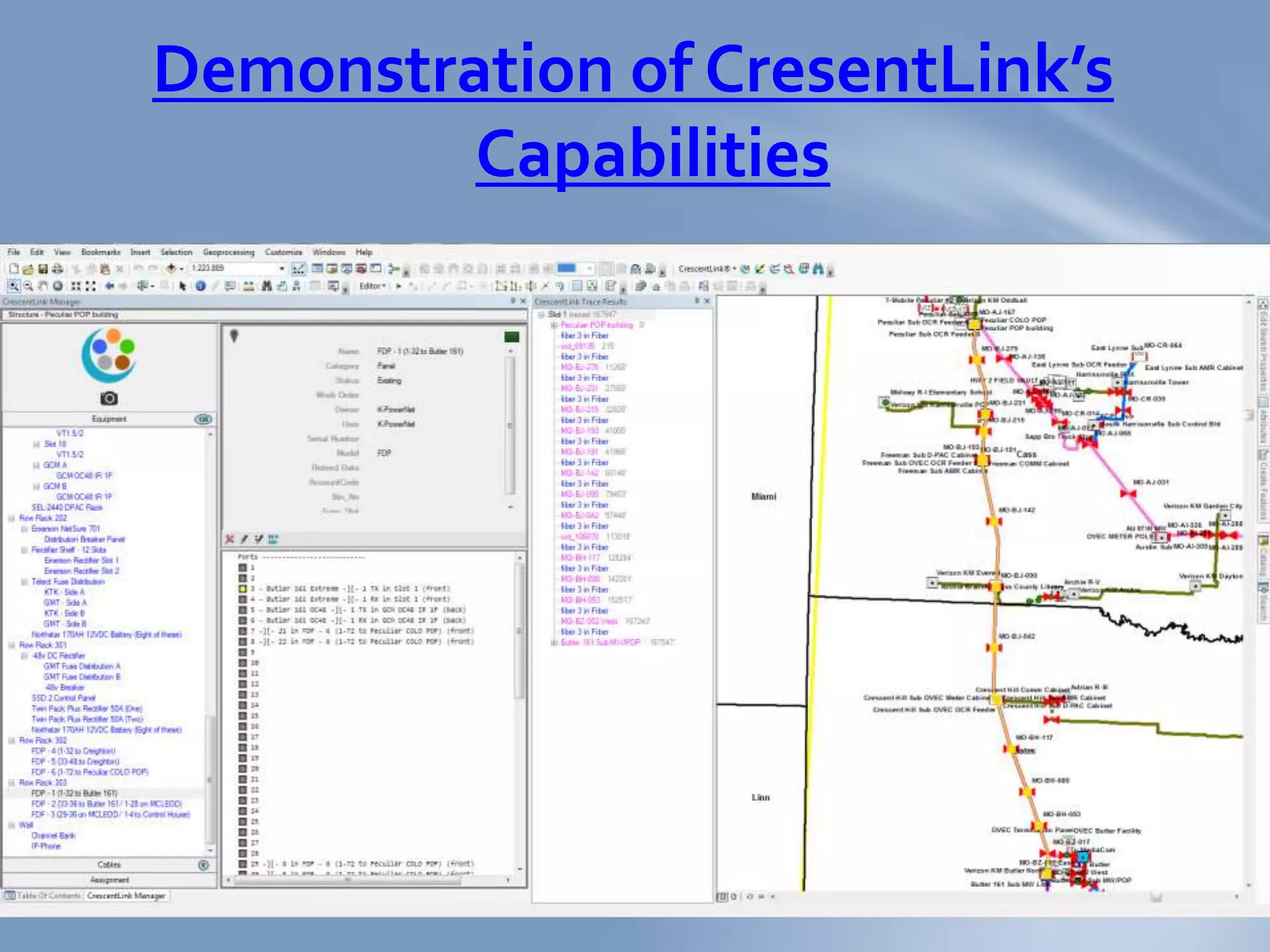Demonstration of CresentLink’s
Capabilities
 