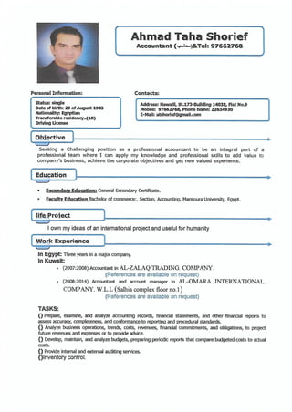 Accountant with Experience Certificate