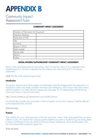 Metropolitan Police Service Report 4 days in August