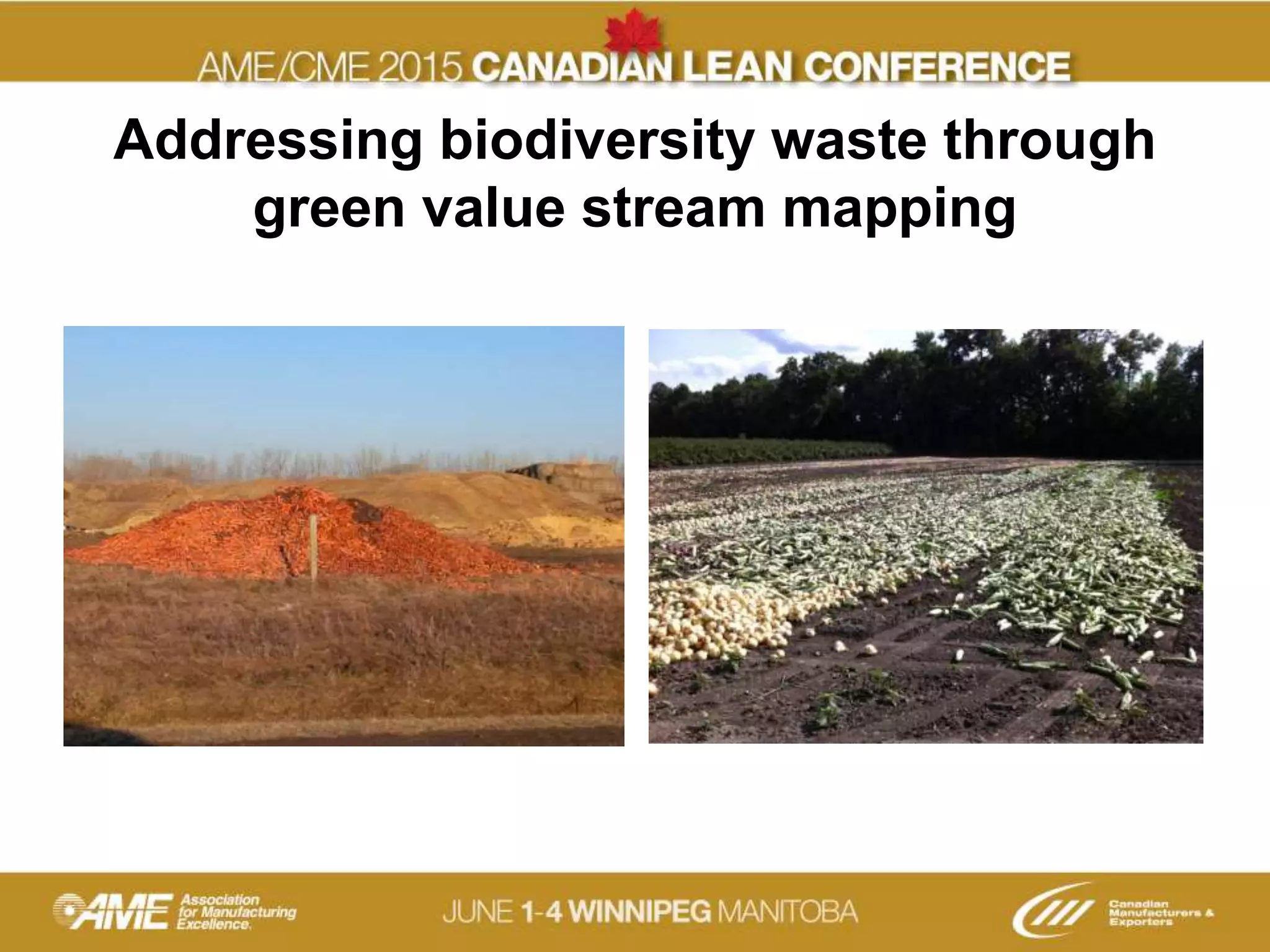 Addressing biodiversity waste through
green value stream mapping
 