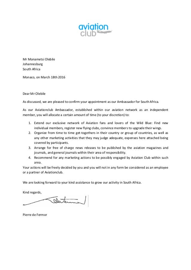 appointment letter sle south africa letter of appointment ambassador south africa appointment letter sle south africa letter of appointment ambassador south africa