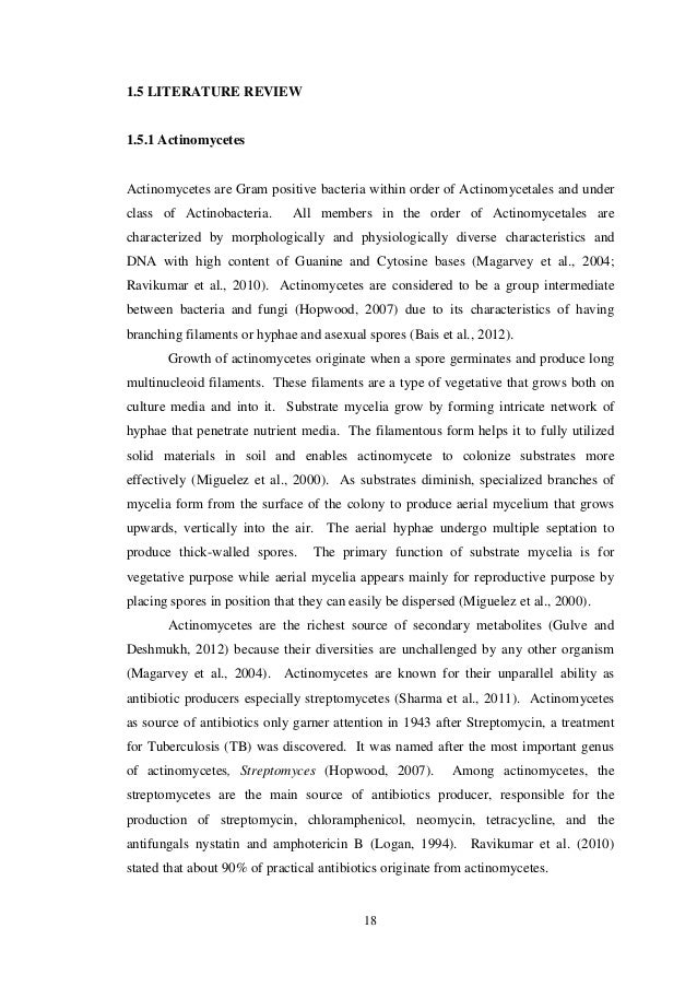 Thesis on streptomyces