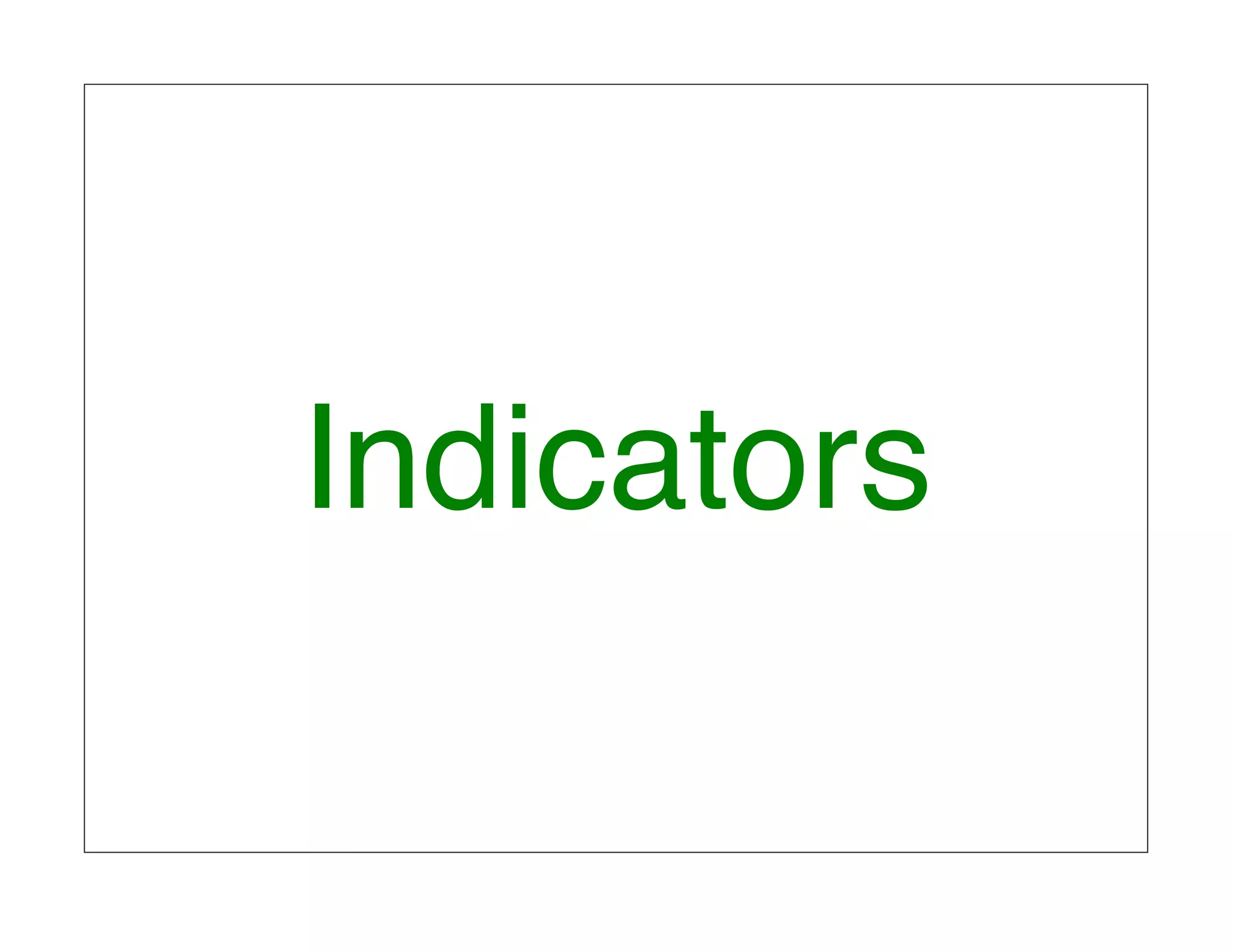 Indicators 