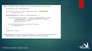 GitHub, Twitter :: @pivovarit
 