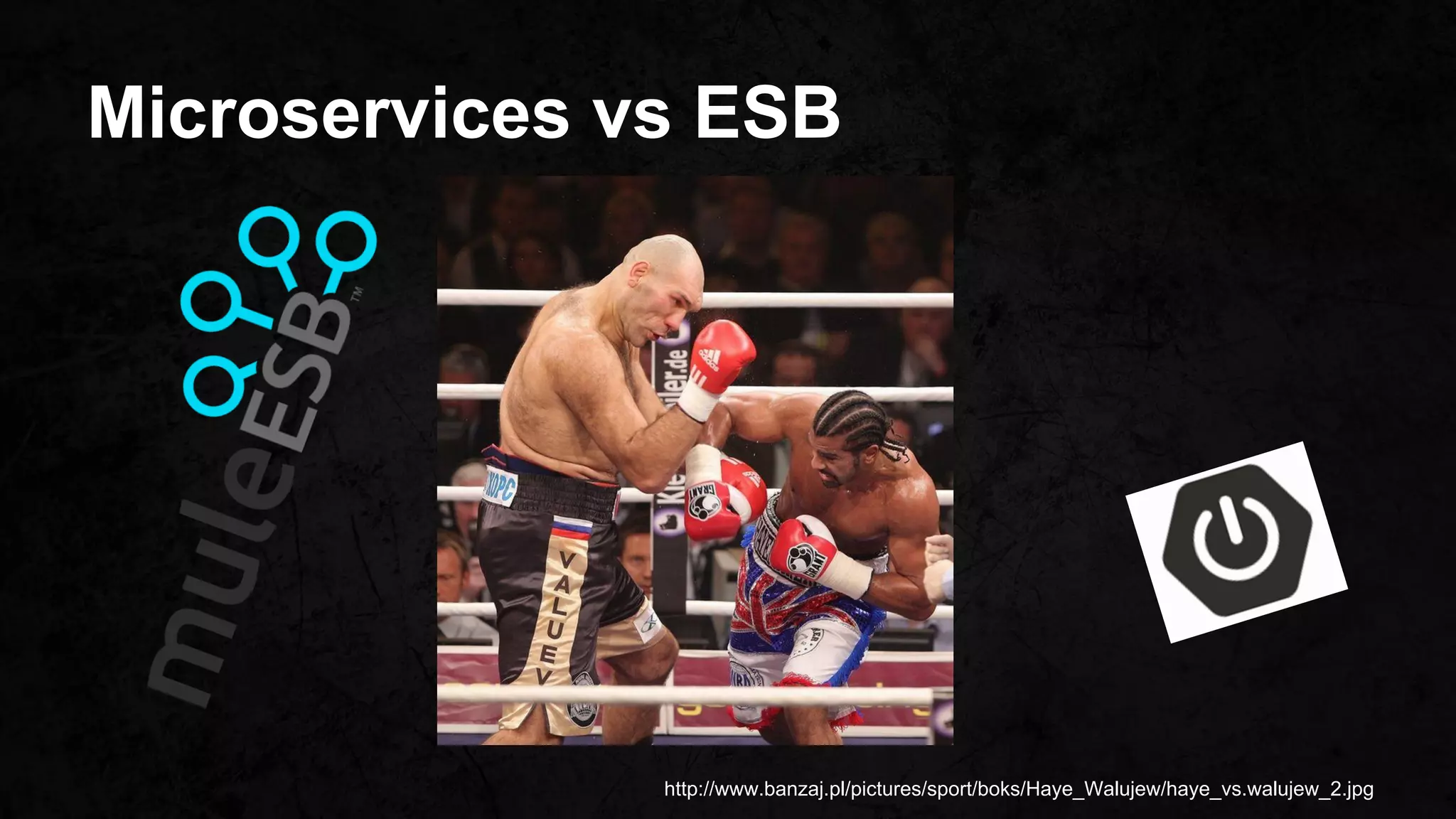 Microservices vs ESB
http://www.banzaj.pl/pictures/sport/boks/Haye_Walujew/haye_vs.walujew_2.jpg
 