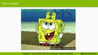 Data is a graph
@MarcinStachniukGraphQL - when REST API is not enough - lessons learned
 