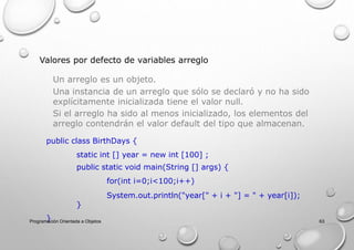 Diapositivas curso programación orientada a objetos en Java