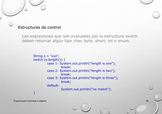 Diapositivas curso programación orientada a objetos en Java