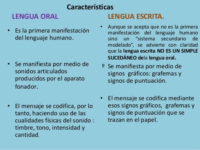 4diferencia entre comunicación oral y escrita