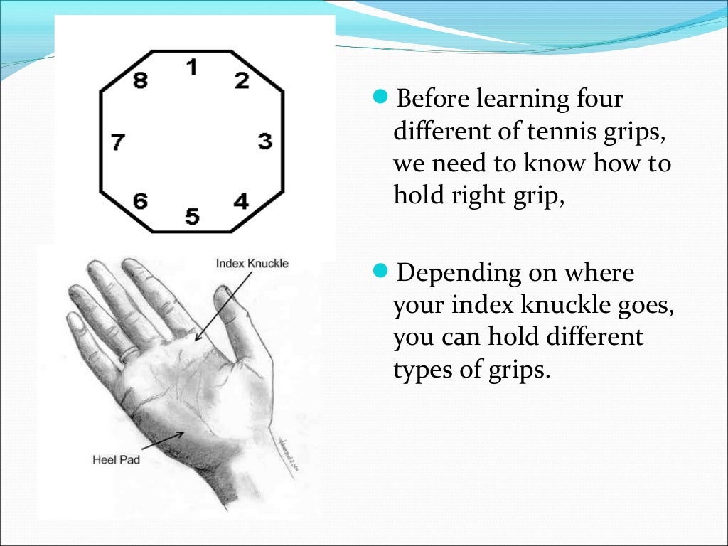 4 different tennis grips