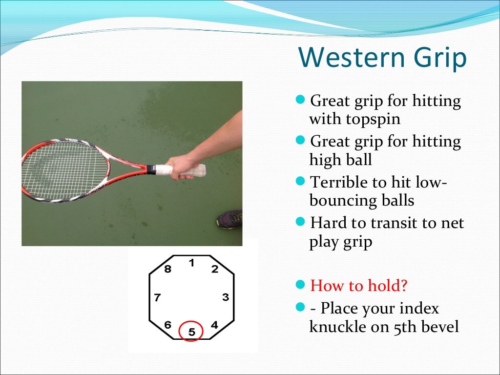 4 different tennis grips