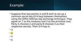 4_Diffie Hellman algorithm for graduates.pptx