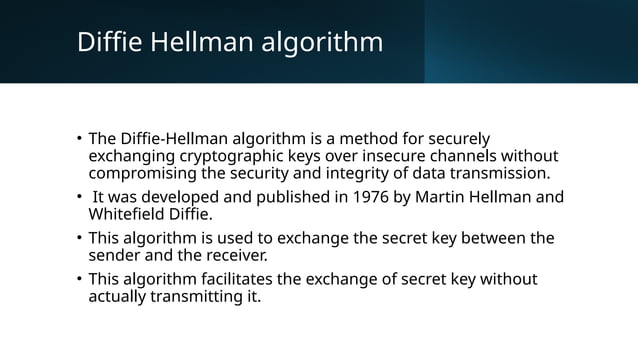 4_Diffie Hellman algorithm for graduates.pptx image.