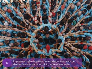 www.agendor.com.br
As pessoas terão de passar umas pelas outras, além de
abaixar, levantar, deitar no chão, entre outras a...