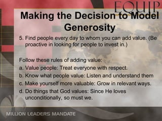 Generosity Value 4 Discipline: Managing My Generosity,Values & Growth | PPT