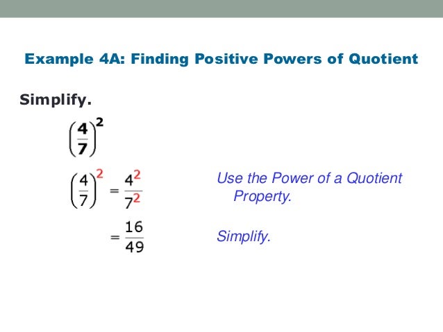 Division properties of exponents homework help