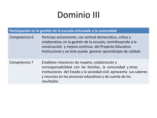 Dominio continuo en competencias