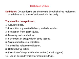 Dosage Forms