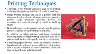 4D Printing.pptxccccccdssdffcvccxxccfffff | PPTX