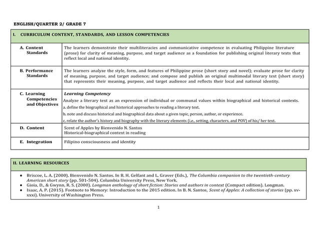 Q2 Le English 7 Lesson 2 Week 3 Pdf 123456 Pdf