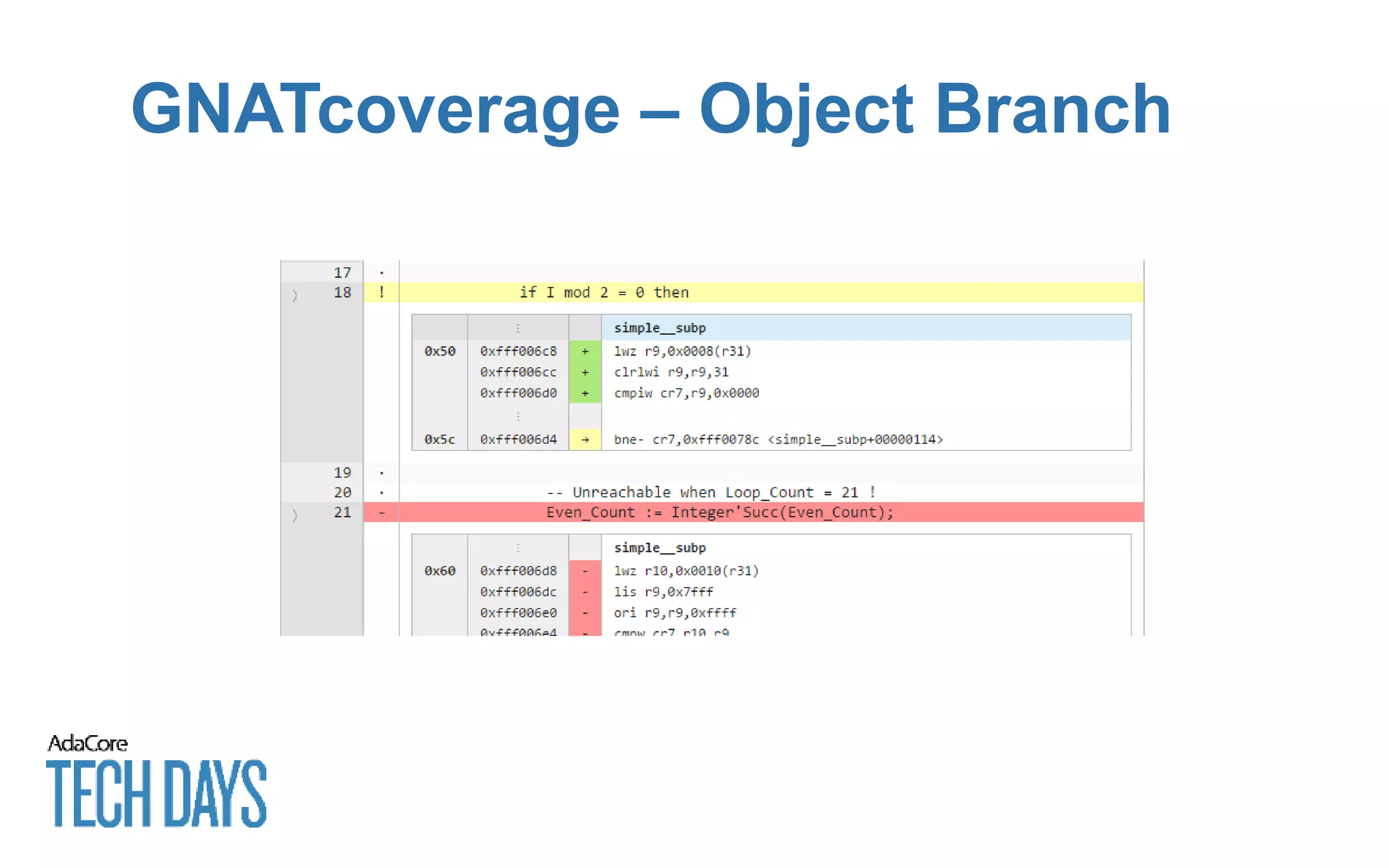 GNATcoverage – Object Branch
 