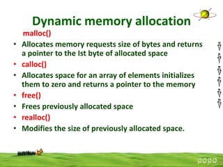 4 dynamic memory allocation | PPSX | Data Storage and Warehousing ...