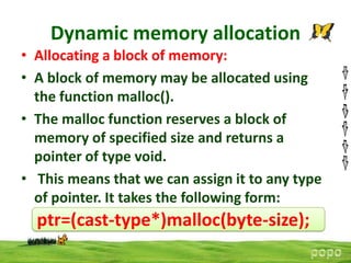 4 dynamic memory allocation | PPSX | Data Storage and Warehousing ...