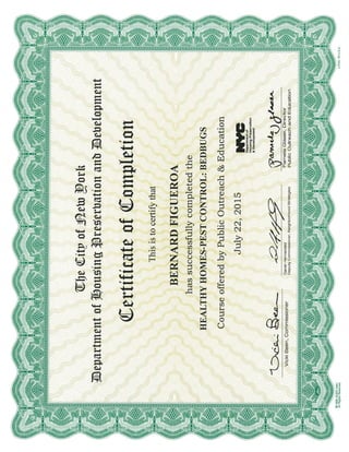 pest control certificate course