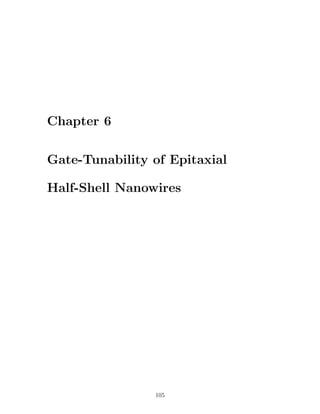 Chapter 6
Gate-Tunability of Epitaxial
Half-Shell Nanowires
105
 