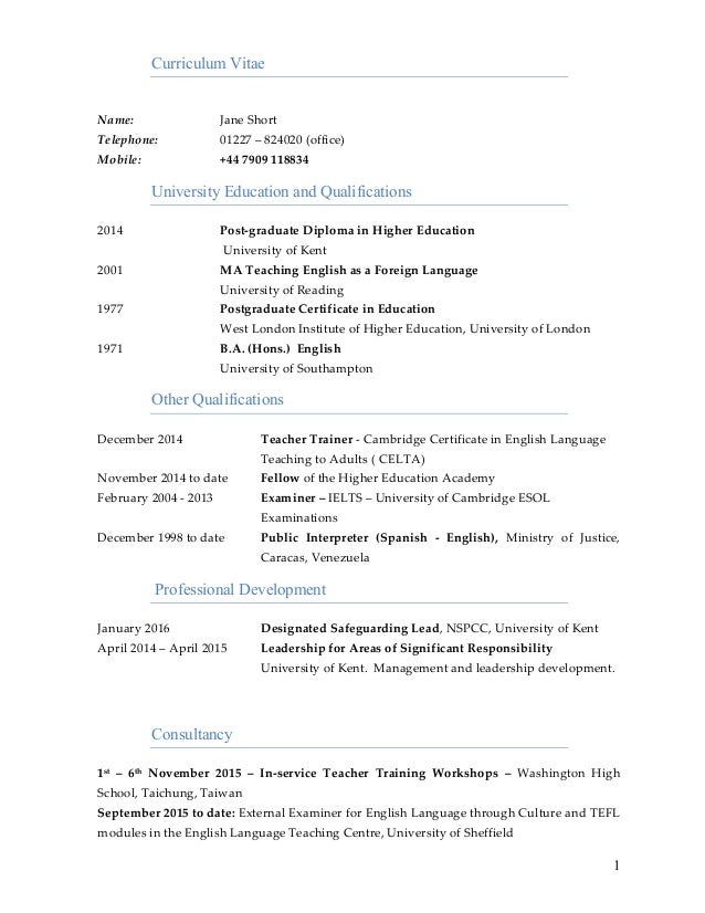 template vitae curriculum linkedin Vitae Curriculum for 2016  Linkedin