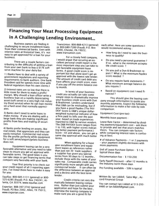 financing your meat processing getting preferred terms