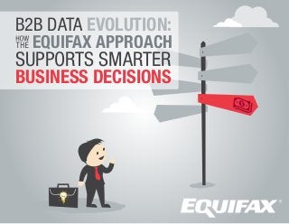 B2B DATA EVOLUTION:
EQUIFAX APPROACH
SUPPORTS SMARTER
BUSINESS DECISIONS
 