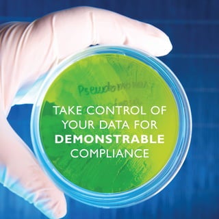 TAKE CONTROL OF
YOUR DATA FOR
DEMONSTRABLE
COMPLIANCE
 