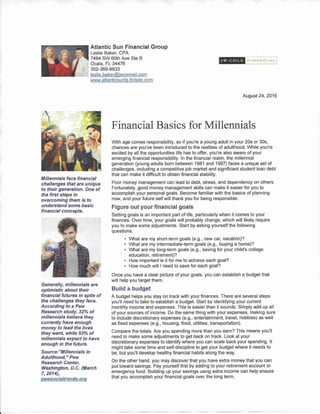 Financial Basics for Millennials