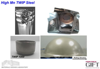 MATERIALS DESIGN LABORATORY
Rolling directionTWIP 1000
High Mn TWIP Steel
 