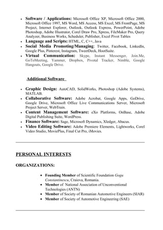 Curriculum Vitae Of Tica Bebe Curriculum Vitae Of Tica Bebe