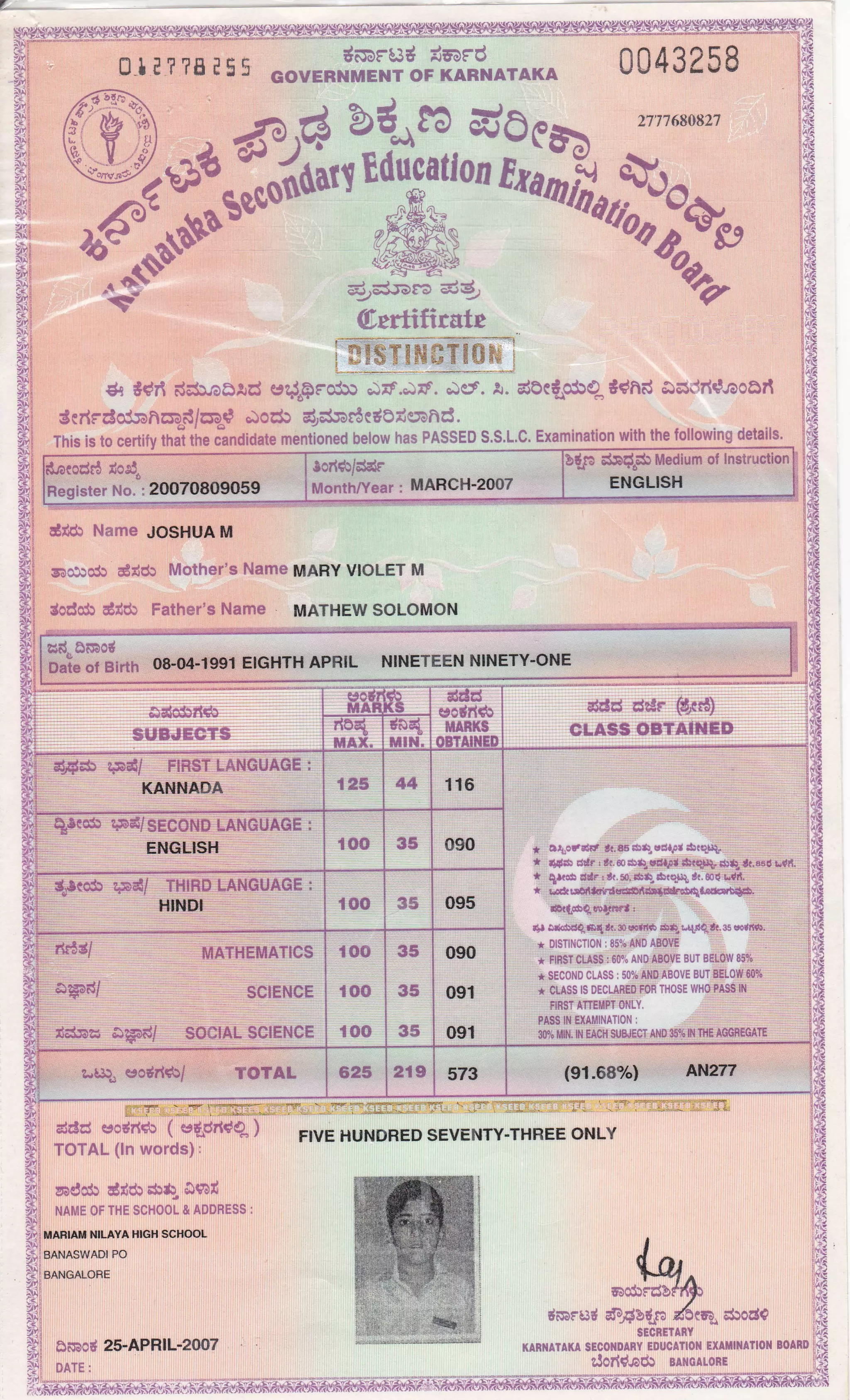SSLC | PDF