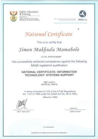 Simon_National_Certificate_IT_Systems Support