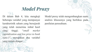 Proxy Income In Risk Model MATERI NILAI YANG DISESUAIKAN DENGAN RISIKO (RISK ADJUSTED VALUE) | PPTX