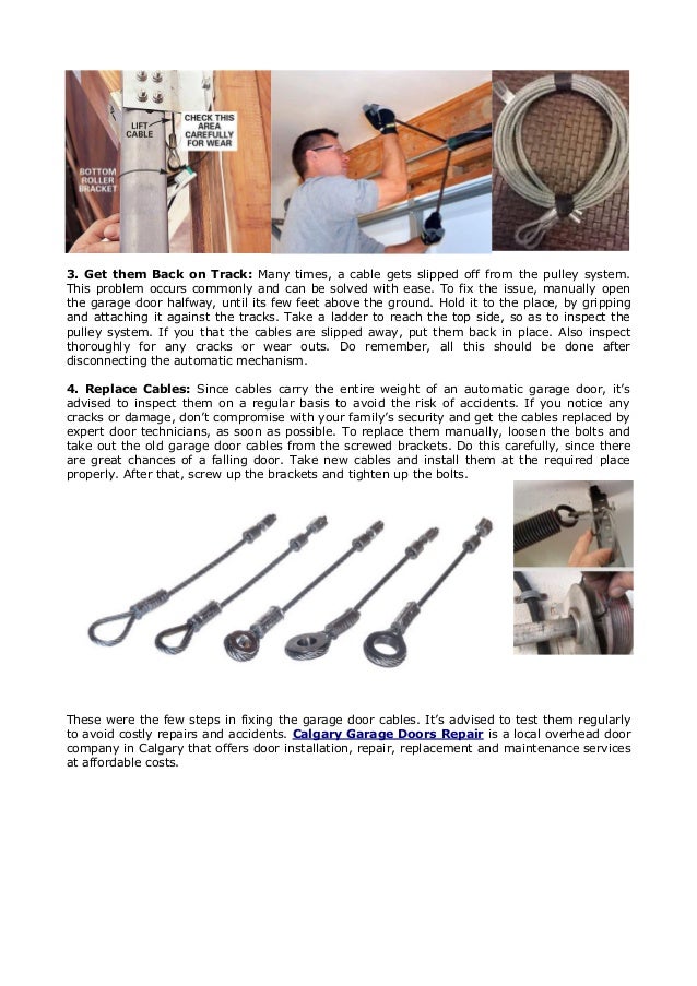 4 Easy Steps To Fix a Broken Garage Door Cable - 4 Easy Steps To Fix A Broken Garage Door Cable 2 638