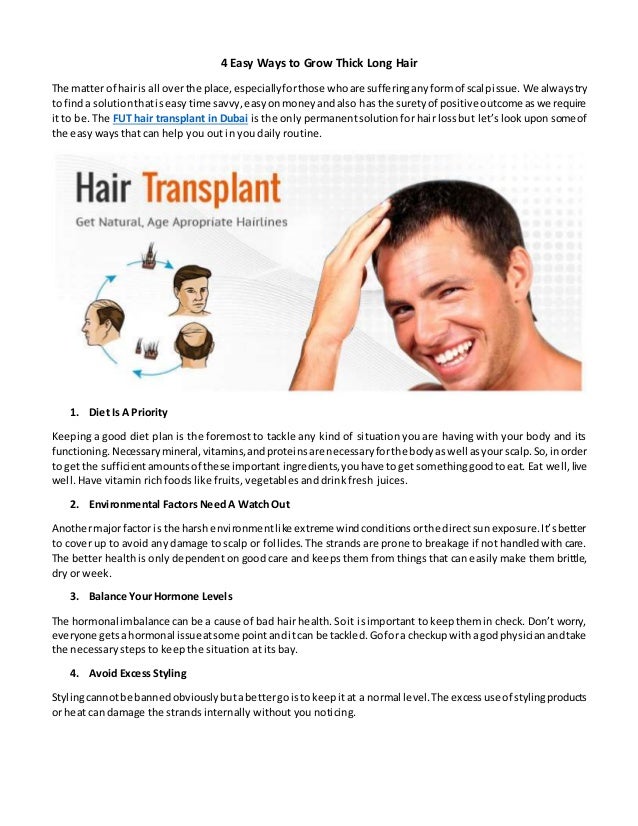 4 Easy Ways To Grow Thick Long Hair