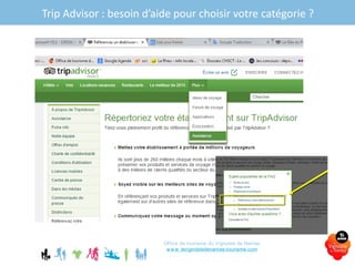 Trip Advisor : besoin d’aide pour choisir votre catégorie ?
Office de tourisme du Vignoble de Nantes
www.levignobledenantes-tourisme.com
 