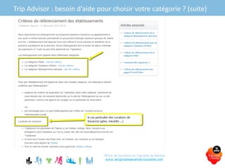 Trip Advisor : besoin d’aide pour choisir votre catégorie ? (suite)
Office de tourisme du Vignoble de Nantes
www.levignobledenantes-tourisme.com
 