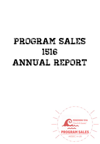 Program sales
1516
Annual report
 