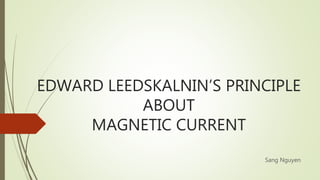 EDWARD LEEDSKALNIN’S PRINCIPLE
ABOUT
MAGNETIC CURRENT
Sang Nguyen
 